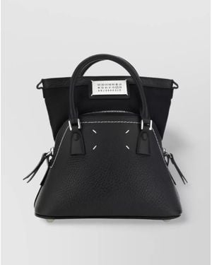 Maison Margiela 5Ac Micro Leather Tote Bag - Black