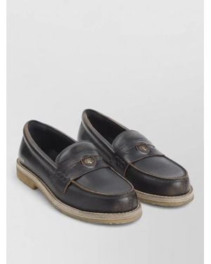 Golden Goose Jerry Loafer Contrast Sole Round Toe - Black