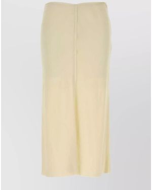 Ami Paris Midi Pencil Skirt - Natural