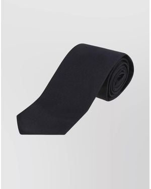 Lardini Wide Blade Tie Smooth Texture Design - Black