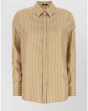 Versace Silk Printed Shirt - Natural