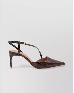 Malone Souliers Pointed Toe Stiletto Heel Strappy Pumps - Purple