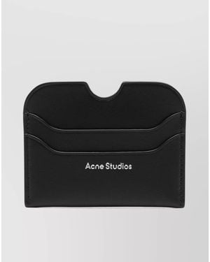 Acne Studios Leather Logo Card Holder - Black