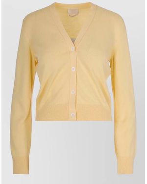 A.P.C. Cotton V-Neck Cardigan - Yellow