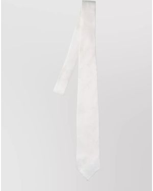 Cesare Attolini Silk Tie - White