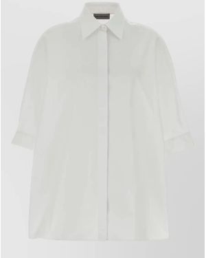 Balenciaga Oversized Cotton Shirt - White