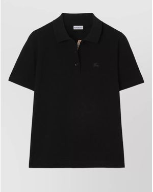 Burberry Cotton Piqué Polo Shirt - Black