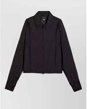 Y-3 Nylon Jacket Pointed Collar Long Sleeves - Black