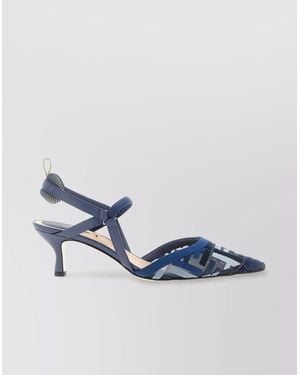 Fendi Geometric Pattern 'Lite' Slingback - Blue