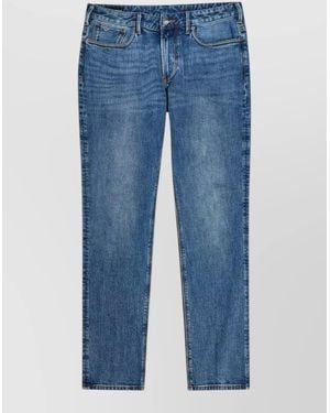 Emporio Armani Denim Cotton Jeans Featuring Five Pockets - Blue