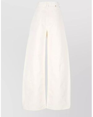 Golden Goose Denim Wide-Leg Trousers - White