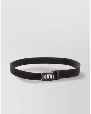 DSquared² Iconic Metal Tip Belt - Metallic