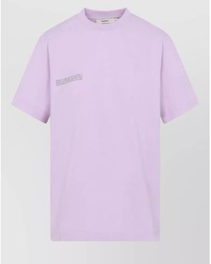 PANGAIA Logo-Print Midweight T-Shirt - Purple