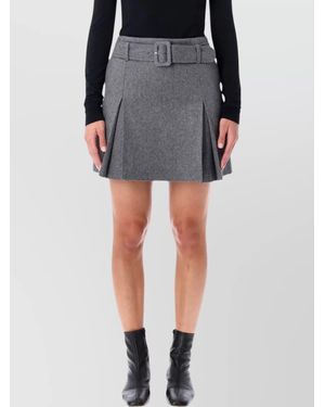 A.P.C. Wool Mini Pleated Skirt - Black