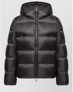 Moncler Hooded Short Down Jacket - Black