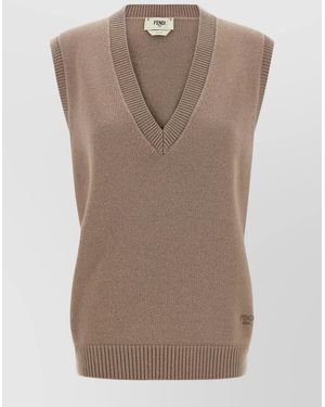 Fendi Cashmere Vest - Brown