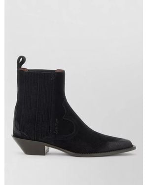 Sonora Boots Hernan Ankle Boots Pointed Toe Pull Tab - Black