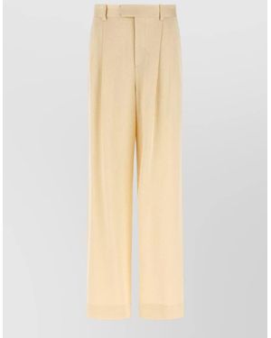 ARMARIUM Giorgia Trousers Wide Leg Pleated Design - Natural
