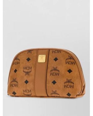 MCM Aren Printed Canvas Clutch Bag - Brown