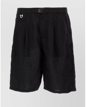 Undercover Linen Bermuda Shorts - Black