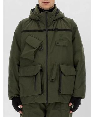 South2 West8 Nanga Hooded High Collar Utility Jacket - Green