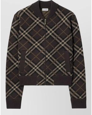 Burberry Cashmere Wool Ribbed Cardigan - Black