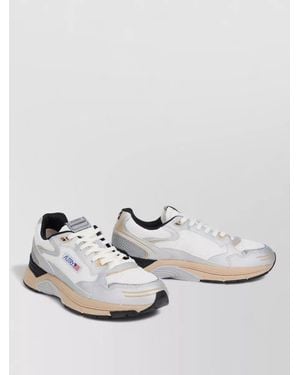 Autry Trainers Contrast Mesh Breathable Sporty Silhouette - White