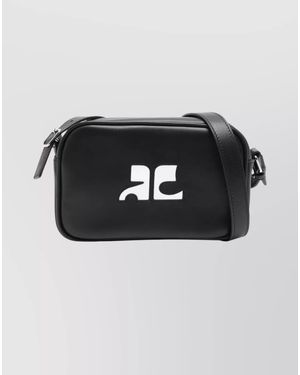 Courreges Réadition Leather Camera Bag - Black