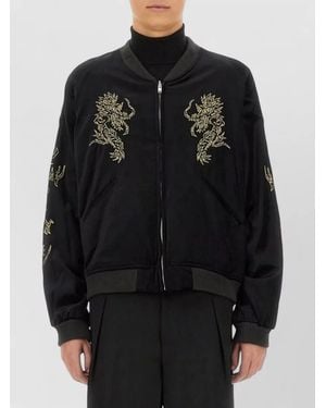 Sasquatchfabrix. Souvenir Jacket Eastend Dragon Embroidered - Black