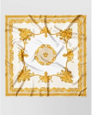 Versace Silk Printed Square Scarf - Metallic