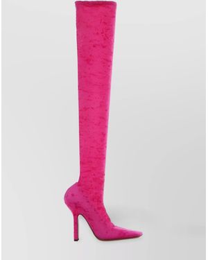 Vetements Pointed Toe Stiletto Boots - Pink