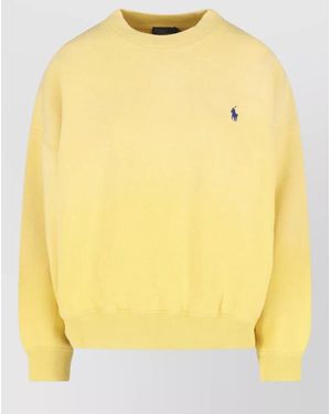 Polo Ralph Lauren Crew Neck Sweatshirt Long Sleeve Design - Yellow