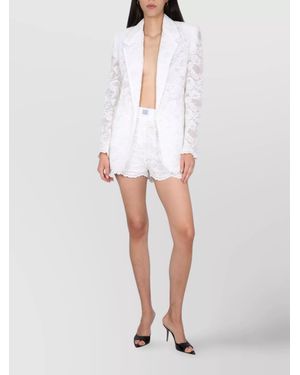MSGM Lace Tailored Shorts - White
