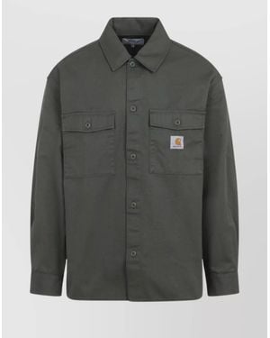 Carhartt Long Sleeve Shirt Jacket With Chest Pockets - Grey