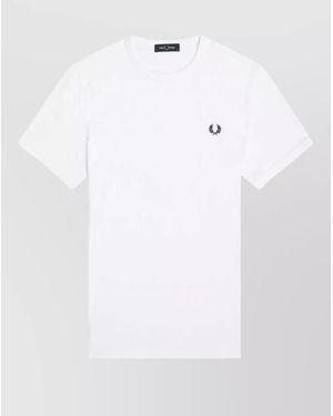 Fred Perry Logo Crew Neck Short Sleeve Shirt - White