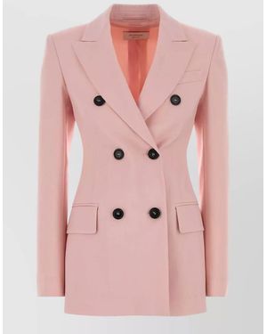 Sportmax Wool Adamo Blazer Tailored Silhouette - Pink