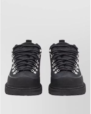 Diemme Leather Hi-Top Trainers - Black