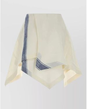 JW Anderson Linen Asymmetric Mini Skirt - White