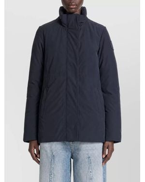 Canada Goose High-Neck Fitted Parka Coat - Blue