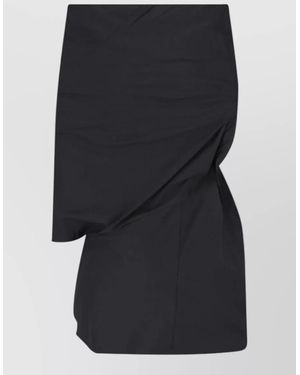 Entire studios Asymmetric Skirt Sleeves And Draped Detail - Black