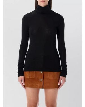 THE GARMENT Slim-Fit High-Neck Long-Sleeve Jersey Top - Blue