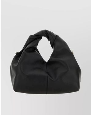 JW Anderson Twister Mini Leather Shoulder Bag - Black