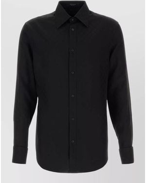 Gucci Twill Shirt Long Sleeves Button Cuffs - Black