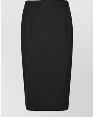 Sa Su Phi Petra Tube Skirt Midi Front Slit - Black