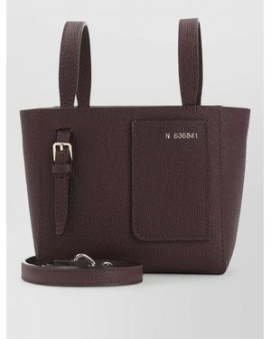 Valextra Mini Calf Leather Shoulder Bag - Brown