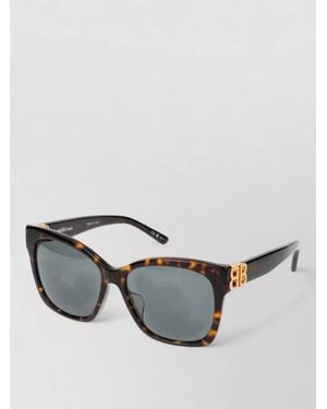 Balenciaga Sunglasses Bb0102Sa 002 Oversized Frame - Metallic