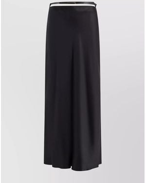 Tom Ford Silk High-Rise Midi Skirt - Black
