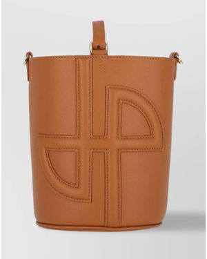 Patou Leather Bucket Bag - Brown