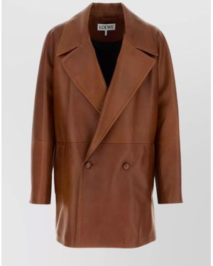 Loewe Nappa Leather Jacket - Brown