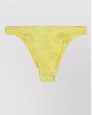 MC2 Saint Barth High Waist Textured Brazilian Swim Briefs - Yellow